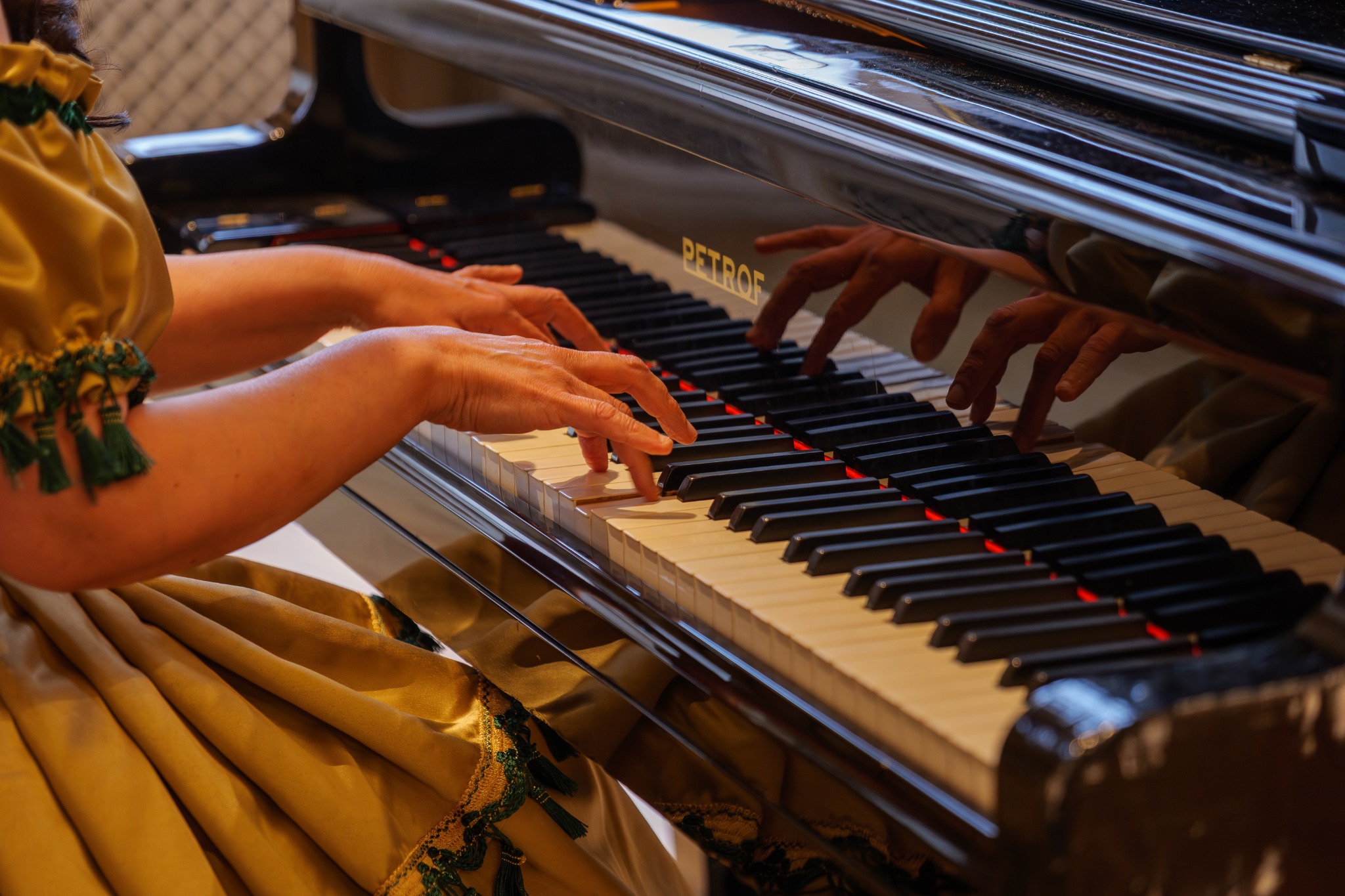 Pianist performing at Pressburg Soirée